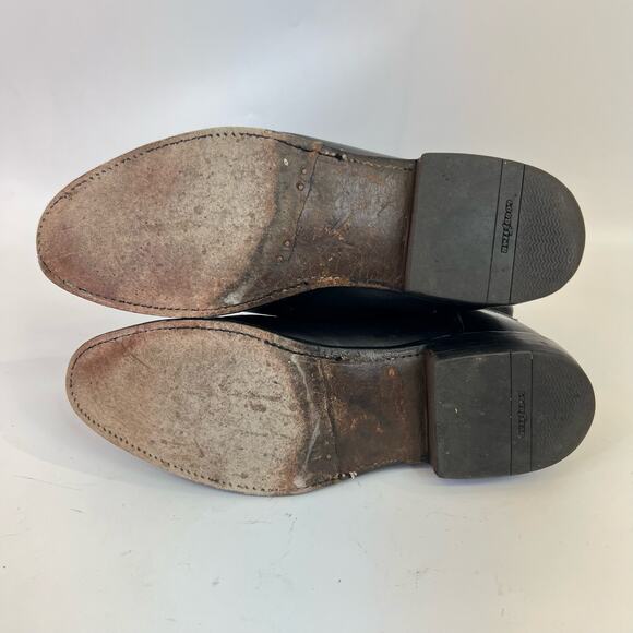 Lucchese 2000 Black Western Cowboy Boots Mens Size 8.5 Round Toe Vintage T008202 - Picture 5 of 11